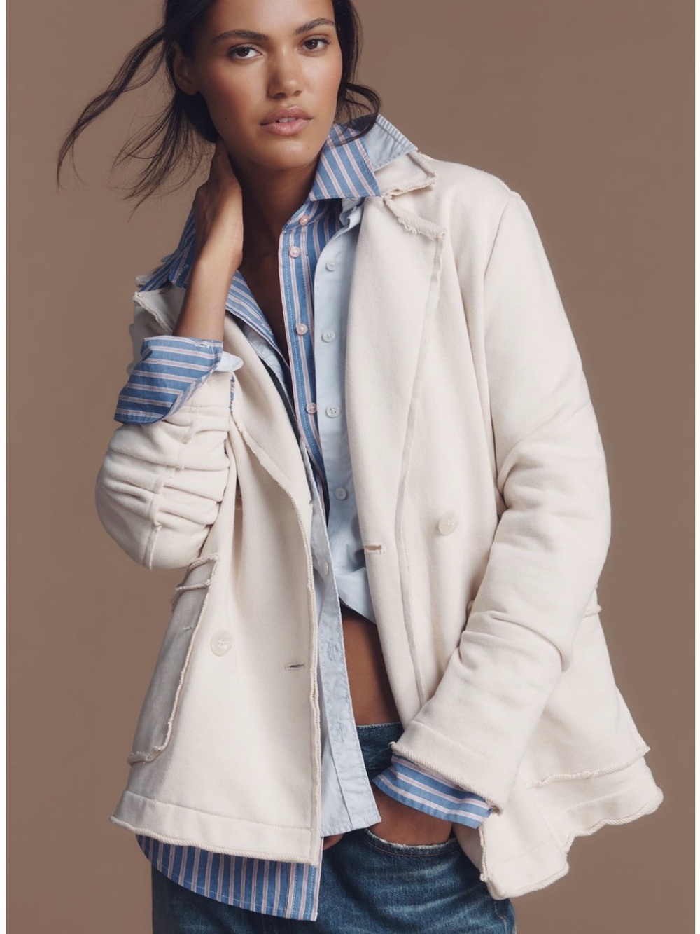 Pilcro Knit Peacoat XS
